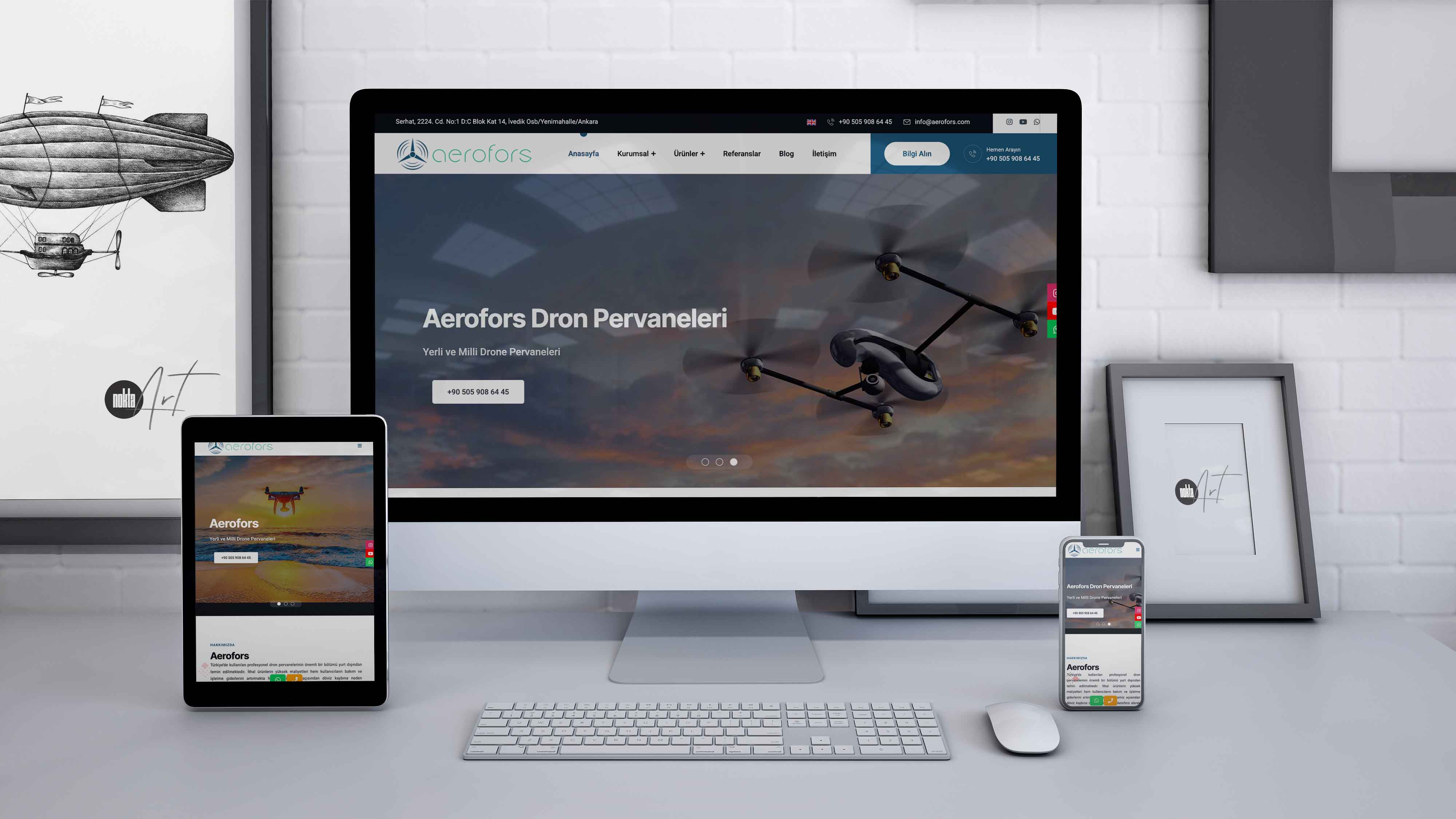 Aerofors Web Sitesi Tasarım ve Yazılımı