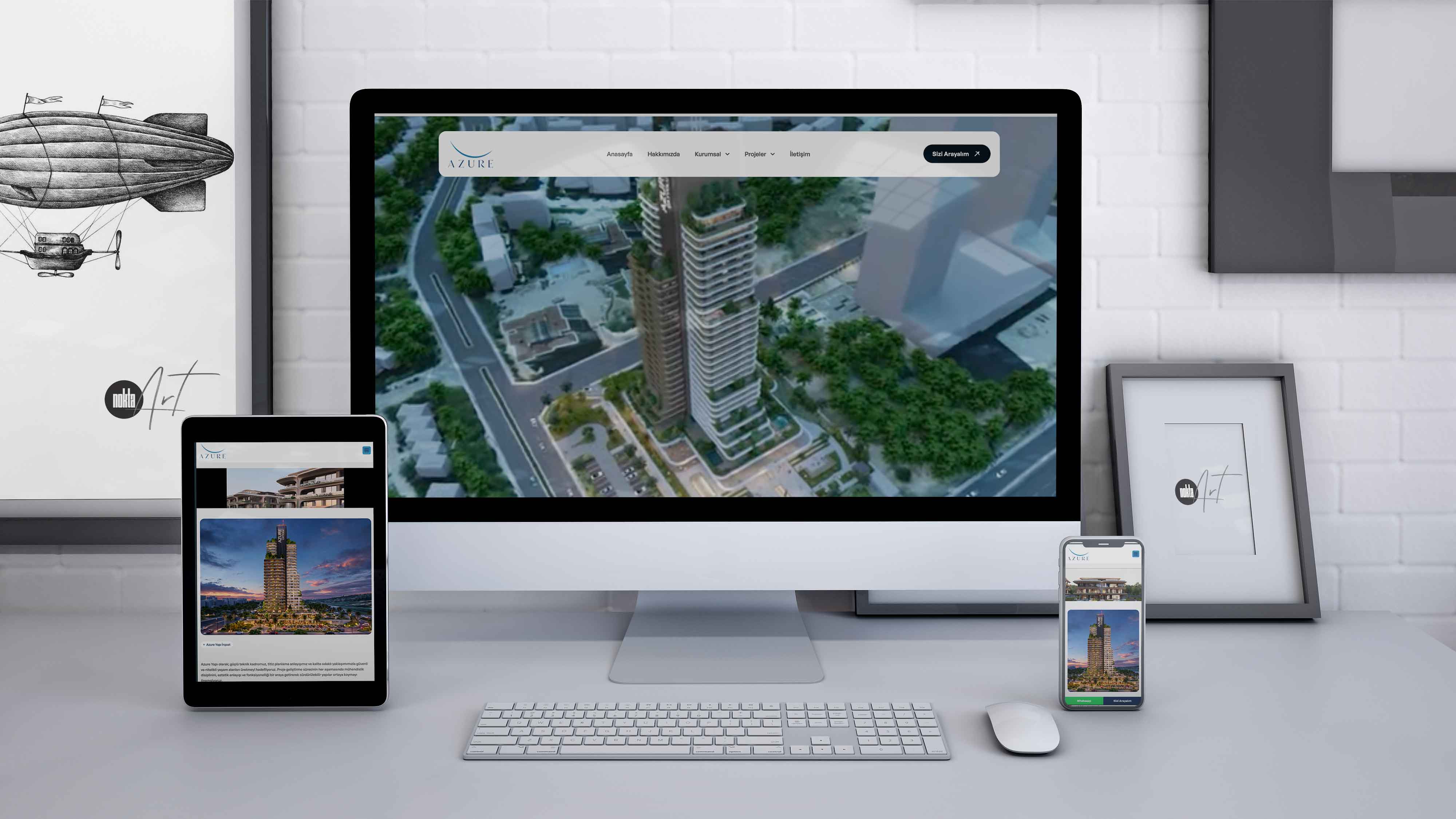 Azure Yapı - İnşaat Projesi Web Tasarım