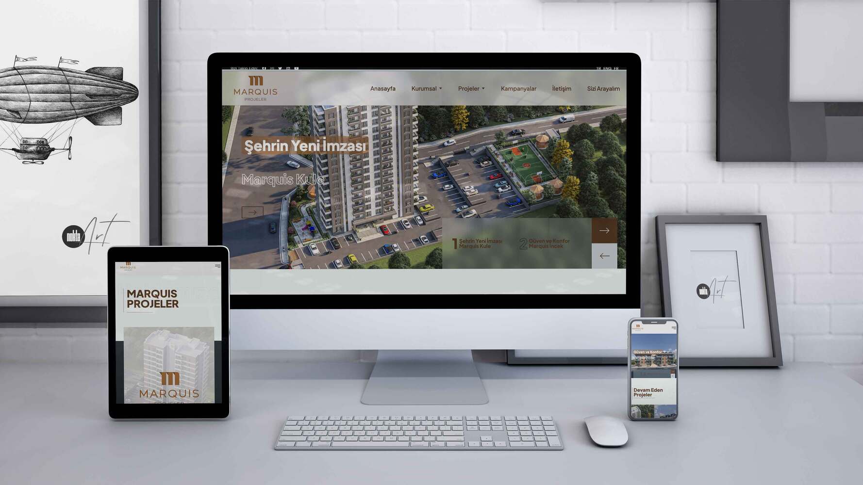 Marquis Projeleri İnşaat Firması Web Tasarım